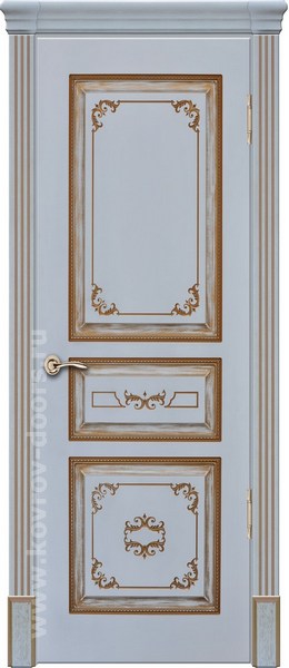 Шпонированная дверь Лувр с глубокой фрезеровкой