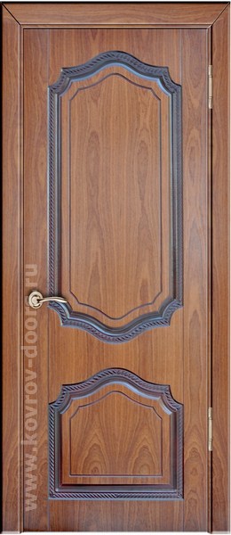 Шпонированная дверь Моцарт с глубокой фрезеровкой